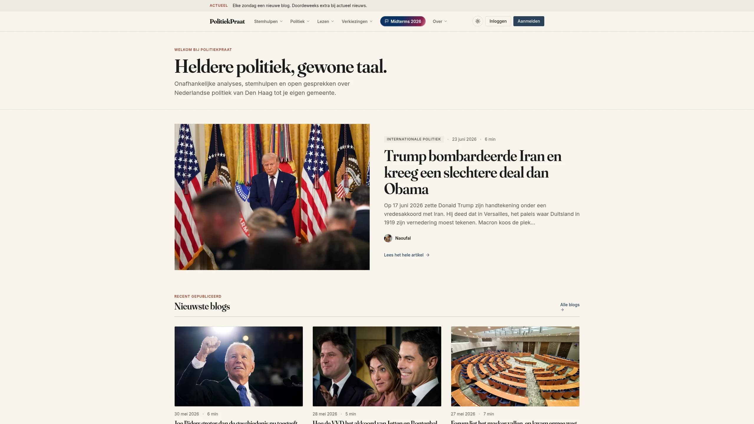 PolitiekPraat website